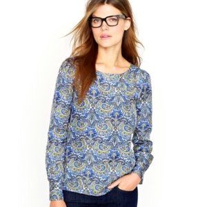 BNWOT $118 JCREW Talitha Top in Peacock Paisley